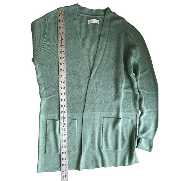 Womens Croft & Barrow Open-Front Sage Green Cardigan Sweater With Pockets Small - Picture 9 of 9